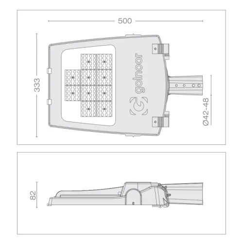 چراغ خیابانی 100 وات گلنور مدل سهیل