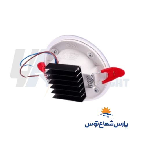 چراغ پنلی SMD توکار 7وات دایره ای پارس شعاع توس