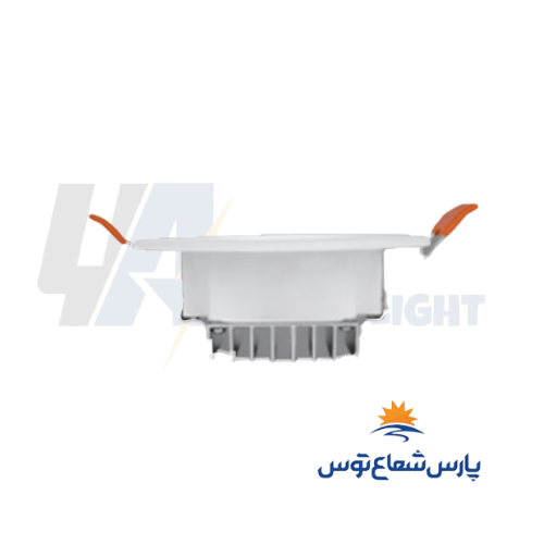 چراغ پنلی SMD توکار 9 وات دایره ای پارس شعاع توس مدل سولاریس